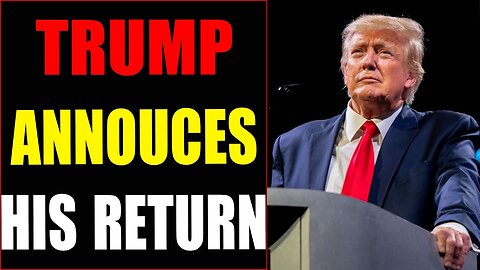 RED WAVE INCOMING: TRUMP ANNOUCES HIS RETURN TO WHITE HOUSE!!!