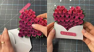 Free Paper Flower Heart | DIY creative Paper Art | Art and Craft | Home Decor