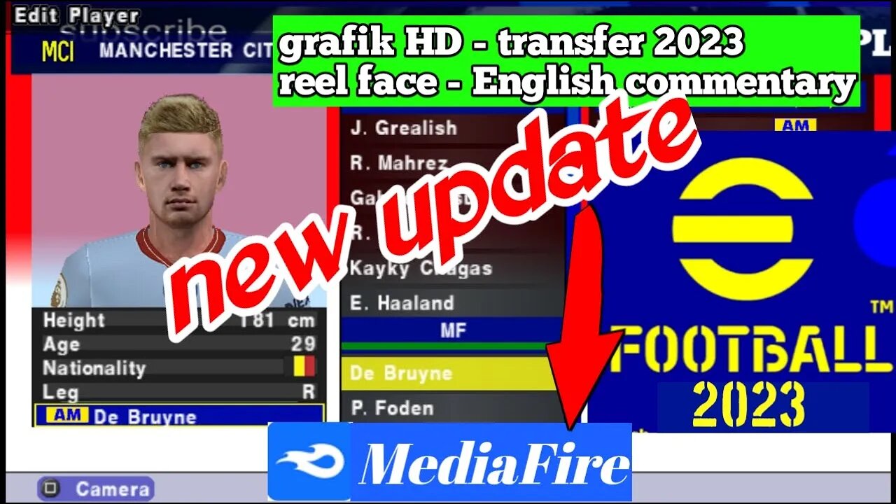 Download data terbaru efootball PES 2023 update savedata & textures