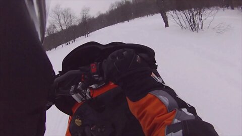 Snowmobile Trail Riding (Petoskey Michigan) Part 4