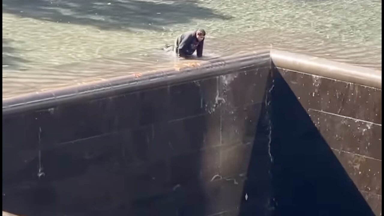 Man Climbs in Satanic 911 Memorial and Drops 30ft Injuring His Leg