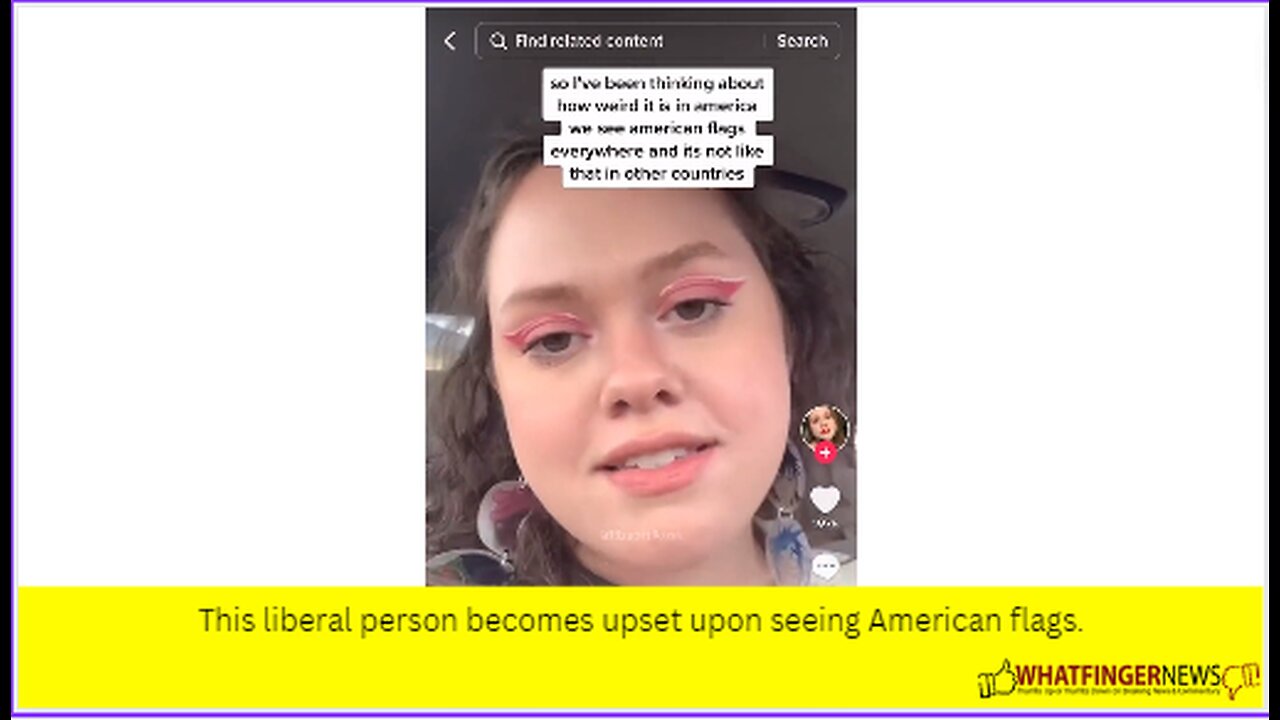 This liberal person becomes upset upon seeing American flags.