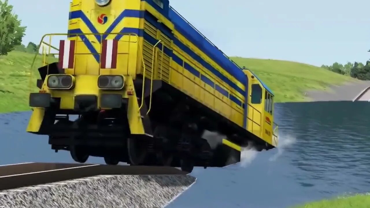 Train Simulation: The train track is flooded, can the train pass through smoothly?