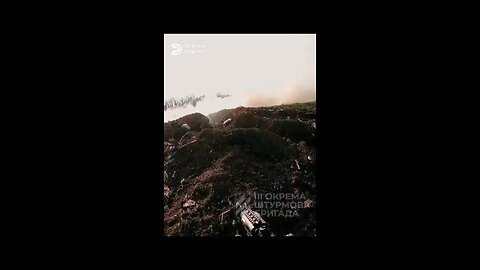 Ukrainian Tank Chases Down Russian Soldiers in an Open Field.