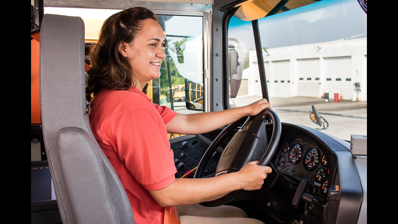One of the perks of being a school bus driver!