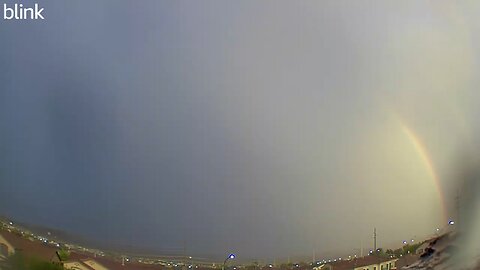 Light strikes with half rainbow