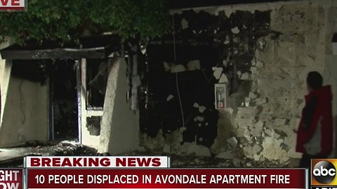 10 displaced after Avondale apartment fire