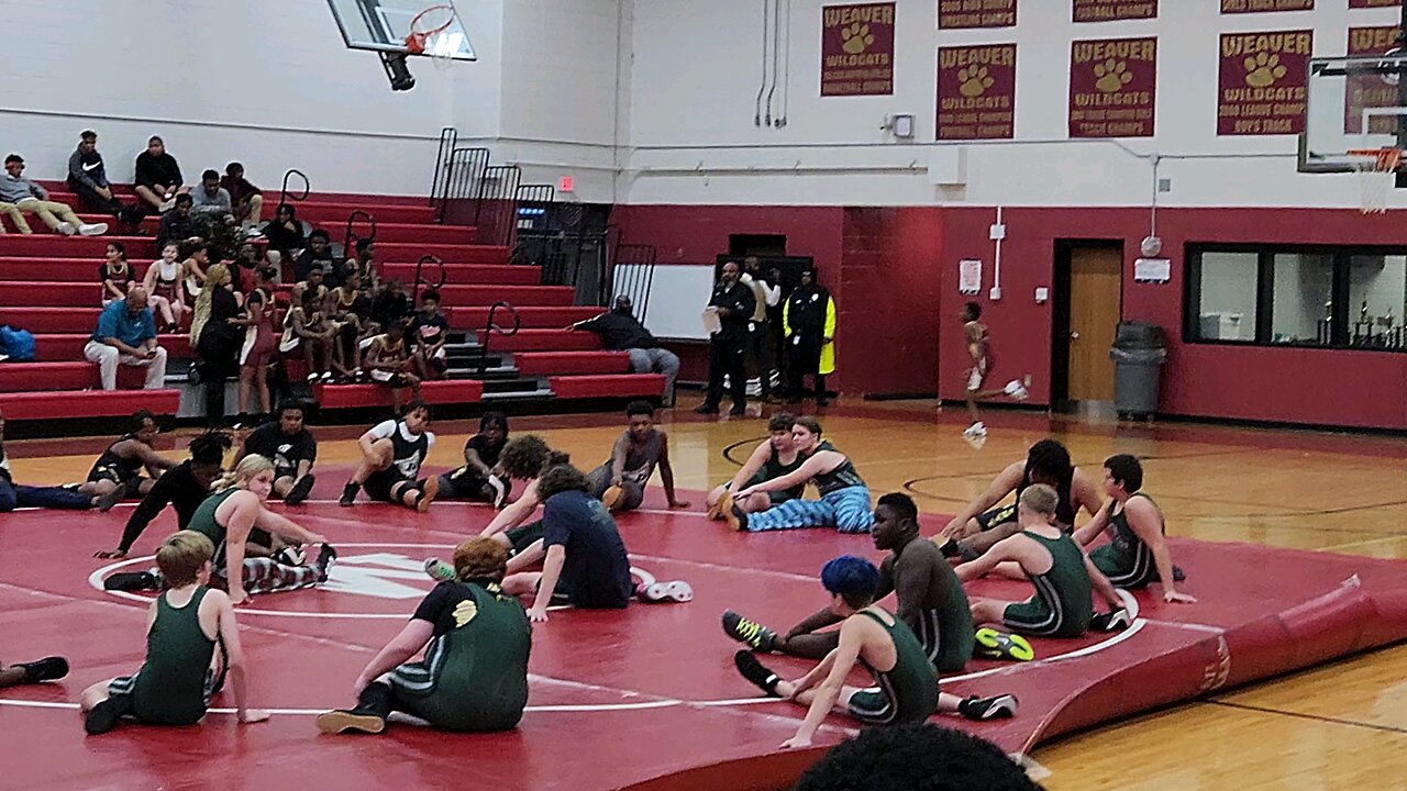 Warm Up Exercises Before The Wrestling Matches Start.