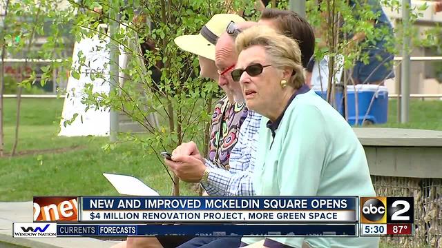 McKeldin Square reopens in Downtown Baltimore