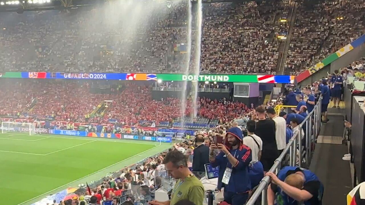 Stadium Roof Leaks During Germany vs Denmark Euro 2024