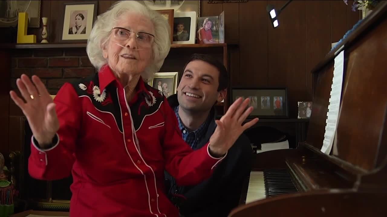 Littleton resident celebrates 104th birthday by playing the piano