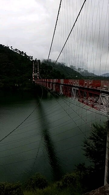 Cable bridge in Uttarakhand village