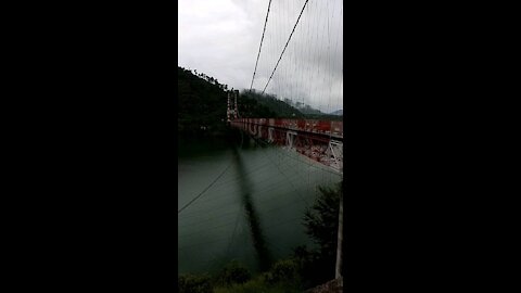 Cable bridge in Uttarakhand village