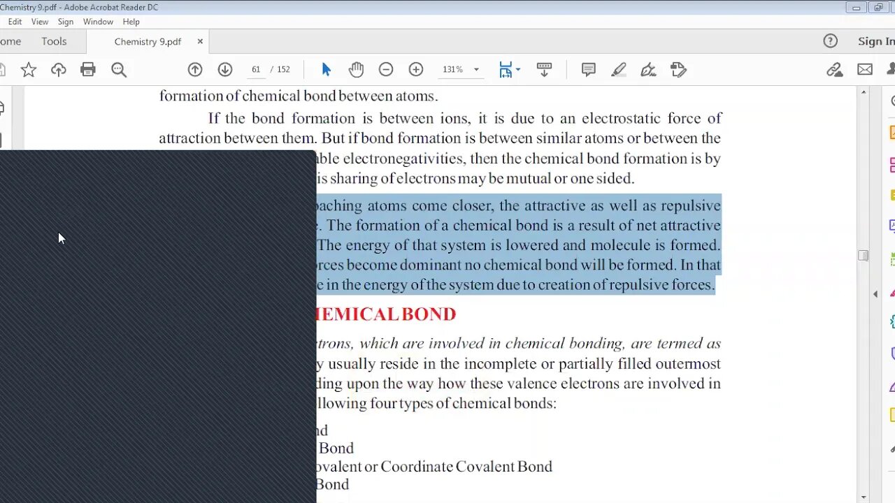 9th Chem Marking of chemical bond