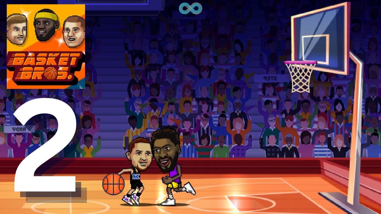 BasketBros Gameplay - Tournament With Stephen Curry Part 2 - basketball game (iOS, Android)