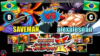 Samurai Shodown II (SAVEMAN Vs. alexalesnan) [Brazil Vs. Brazil]