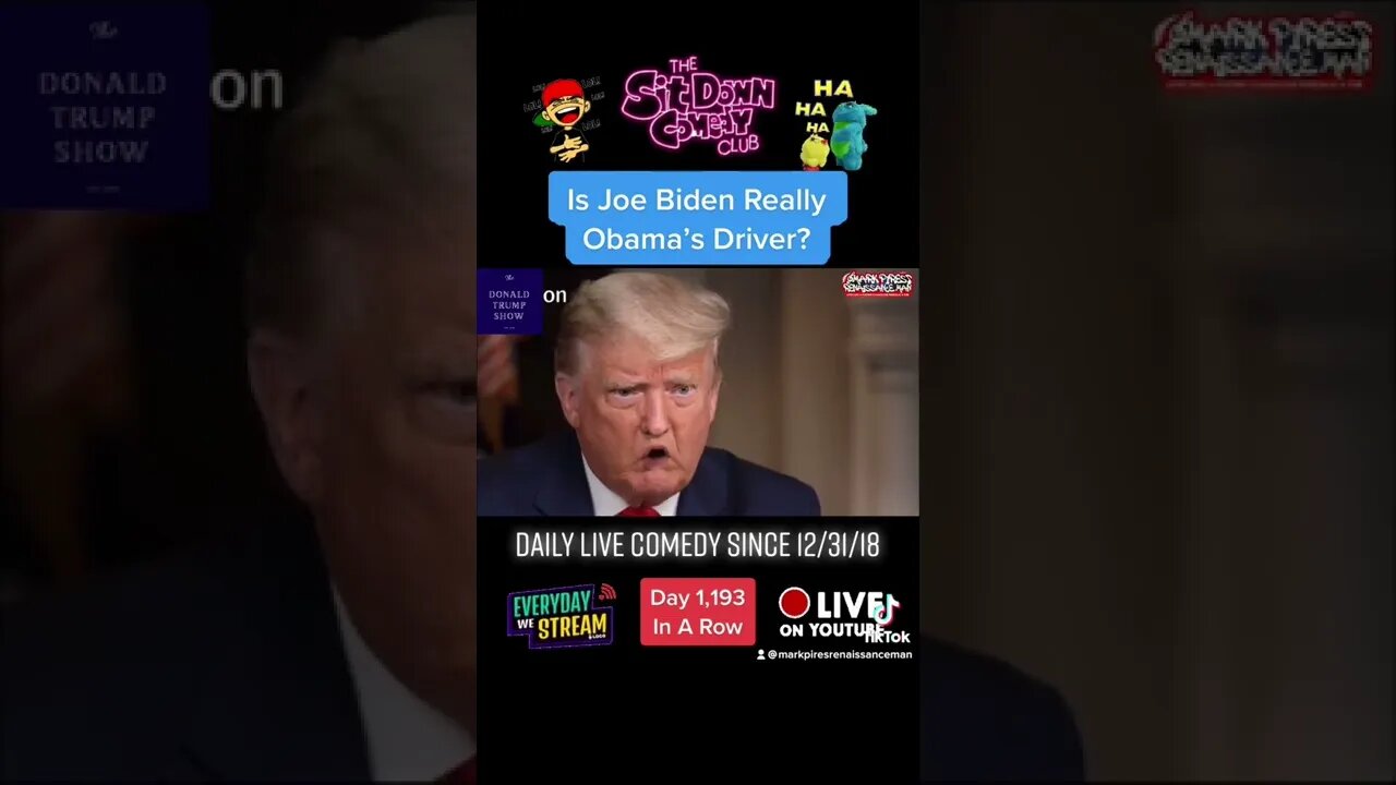 Is Biden Obama’s Driver? Donald Trump Reacts.. #trumpimpersonator #lol