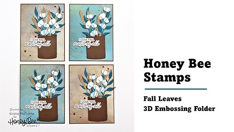 Honey Bee Stamps | Fall Leaves 3D Embossing Folder