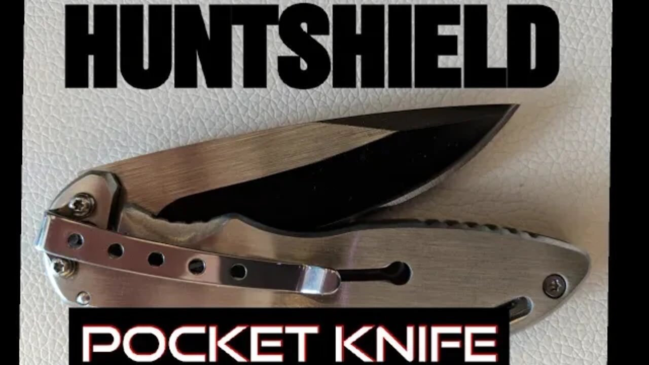 Huntshield Pocket Knife.Canadian Tire Great Buy,Frame Lock,Pocket Clip,Stainless Steel,Light Weight.