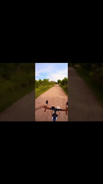 Biking fast on the trail