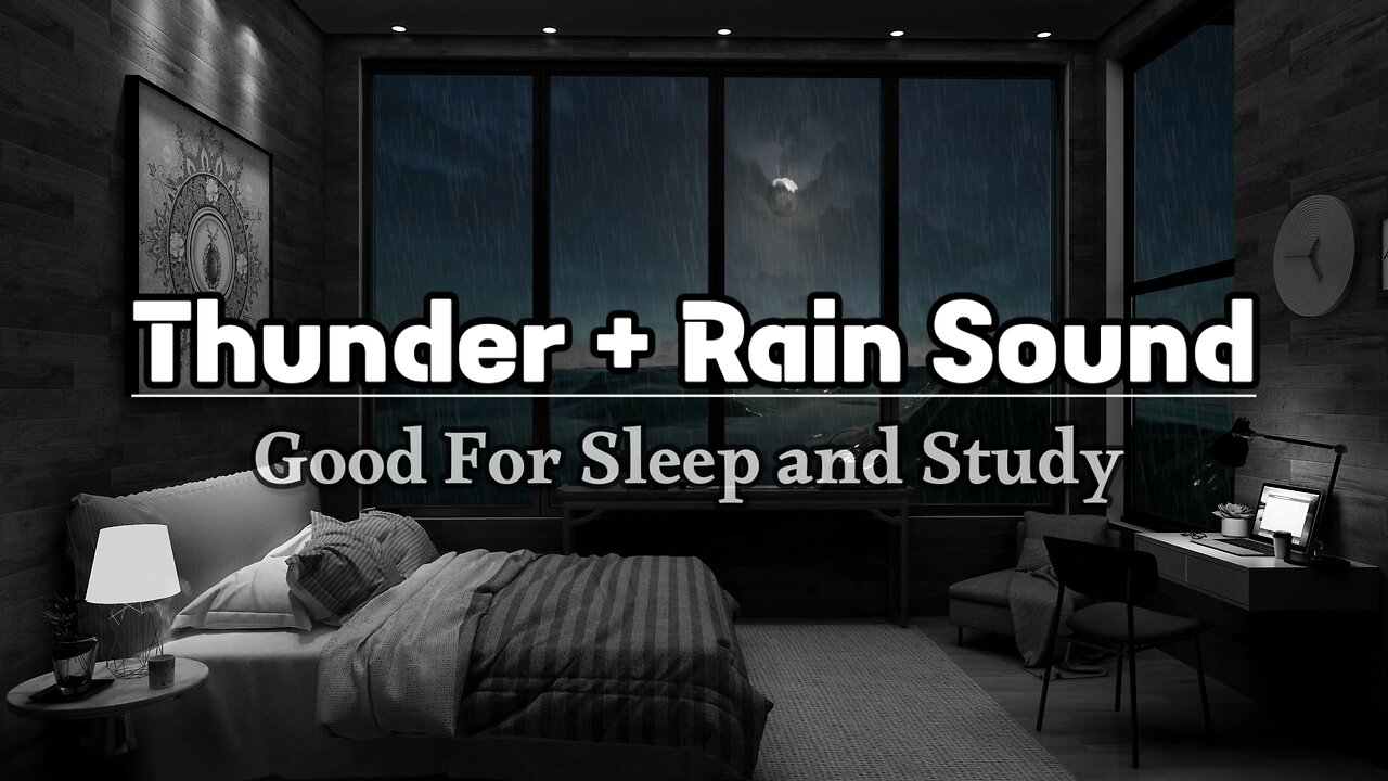 Sounds of a thunderstorm and rain for a peaceful and restful night's sleep