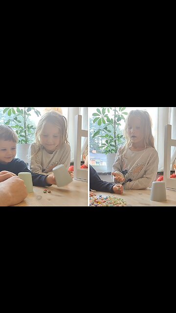 Sweet kids adorably fall for dad's magic trick