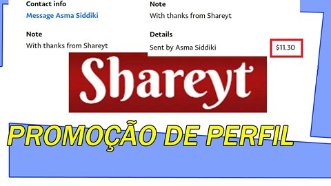 Recebi 55 reais da ShareYt via Paypal | Prova de pagamentos