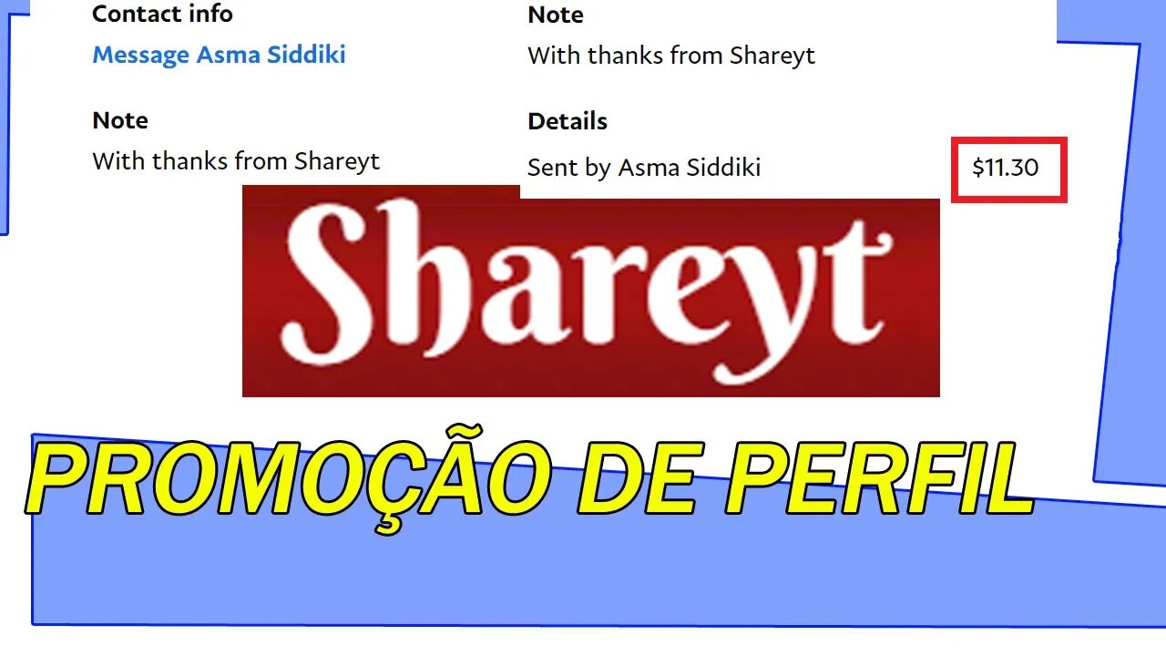 Recebi 55 reais da ShareYt via Paypal | Prova de pagamentos