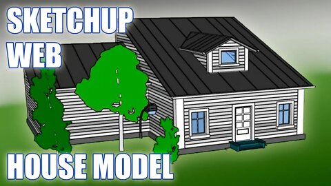 SketchUp Web - Простая модель дома | Simple house model