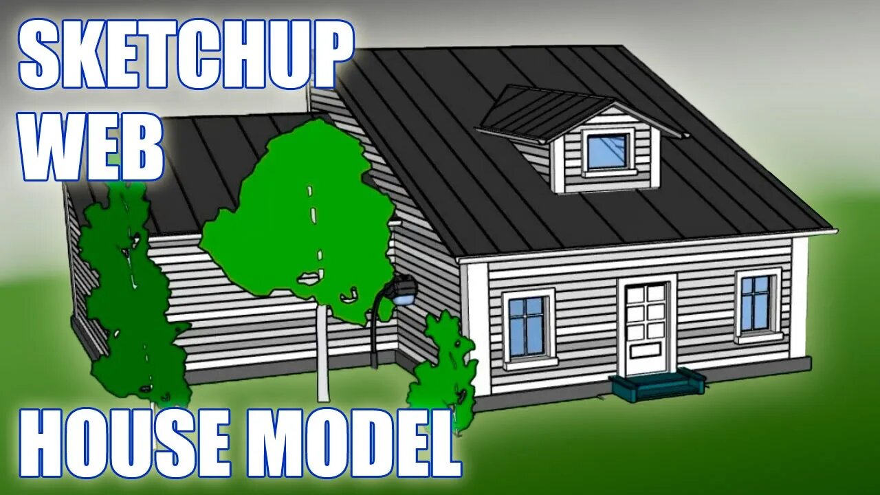 SketchUp Web - Простая модель дома | Simple house model