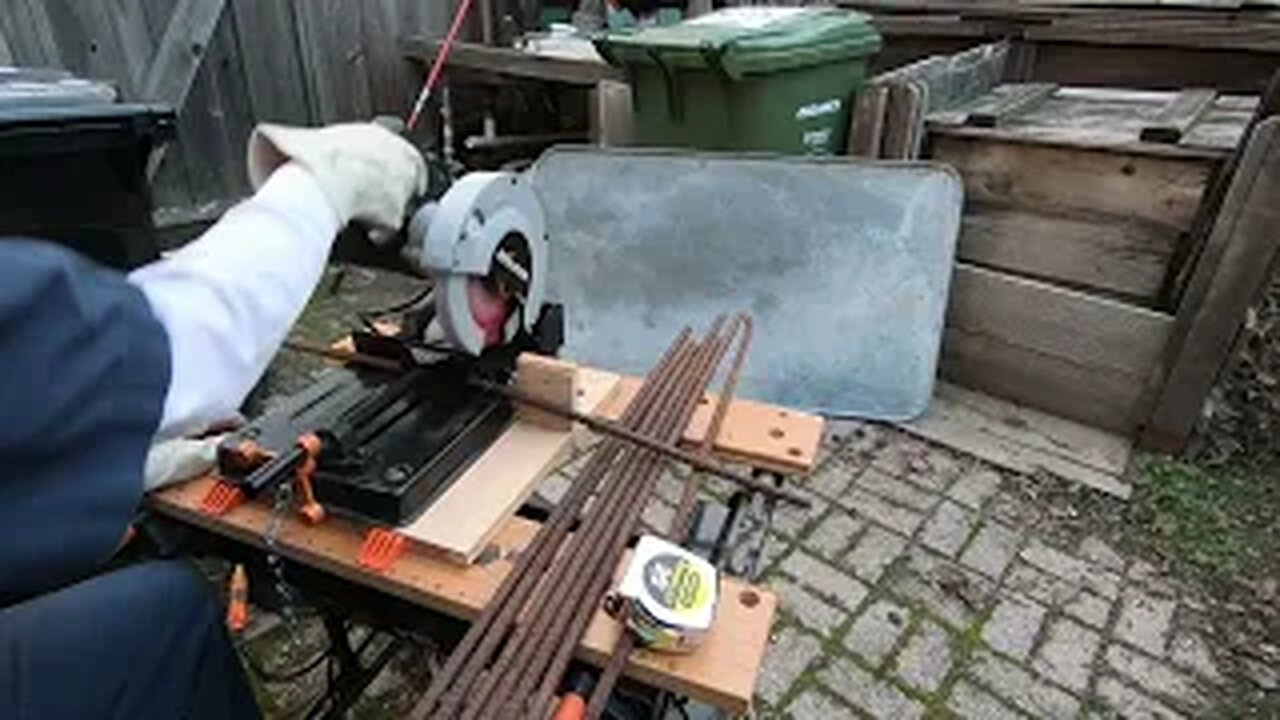 Evolution Rage4 Chop Saw Using Diablo Steel Demon Blade to Cut 1/2" Rebar