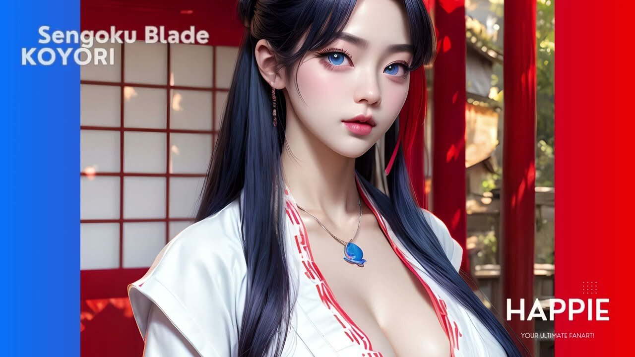 AI Cosplay Koyori Togashi Fanart ( Sengoku Blade, Tengai ) 富樫こより( 戦国ブレード ) Fan Art, AI ART LOOKBOOK