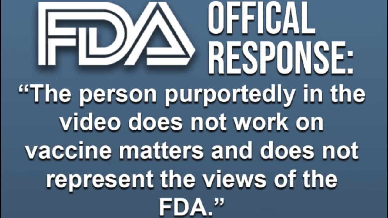 FDA official response vs hidden camera admissions