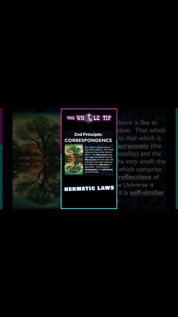 HERMETIC LAWS II CORRESPONDENCE the Whole Tip Daily #shorts