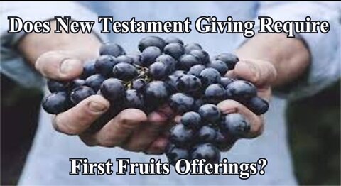 Giving - First Fruits