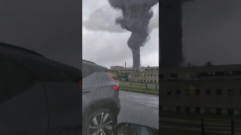 twister tornado behind the hospital