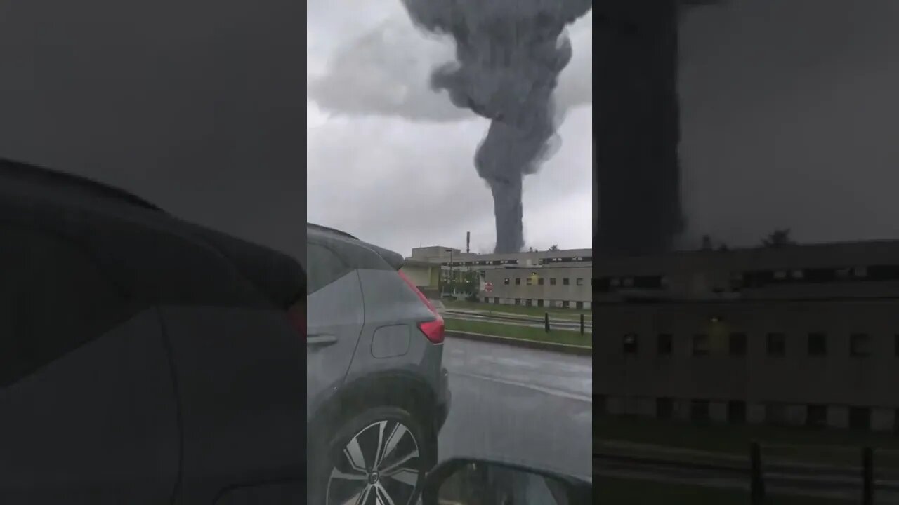 twister tornado behind the hospital