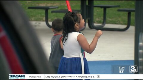 Renovated splash pad gives South Omaha park a spruced-up place to cool off