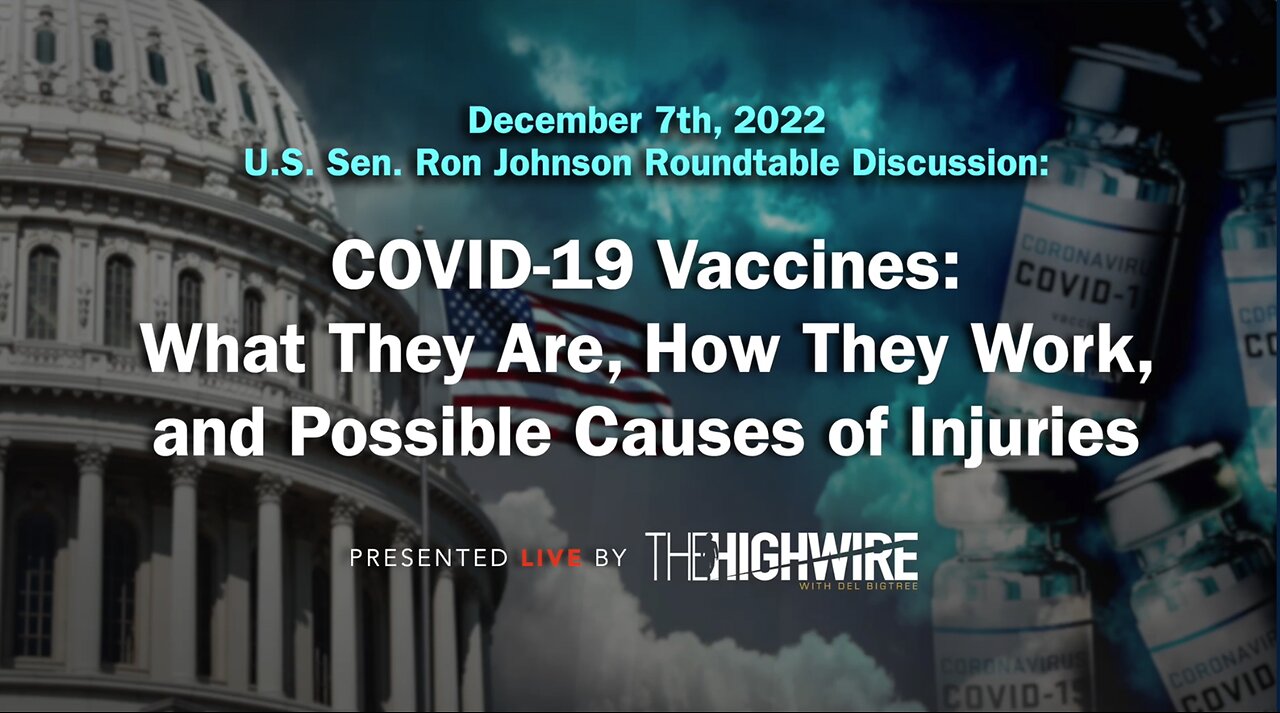 SENATOR RON JOHNSON HOSTS EXPERT FORUM ON COVID VACCINES