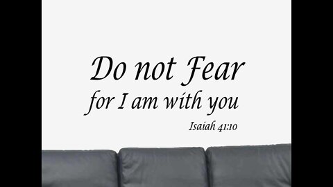 Do not be afraid