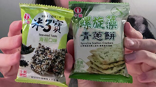 Spirulina Scallion Crackers & Seaweed Rice Cake | Food Frenzy Friday