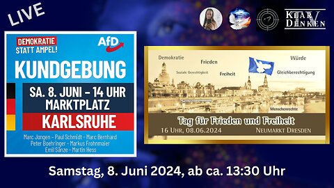 🔴💥LIVE | Kundgebung der AfD in Karlsruhe - Tag für Frieden und Freiheit aus Dresden💥