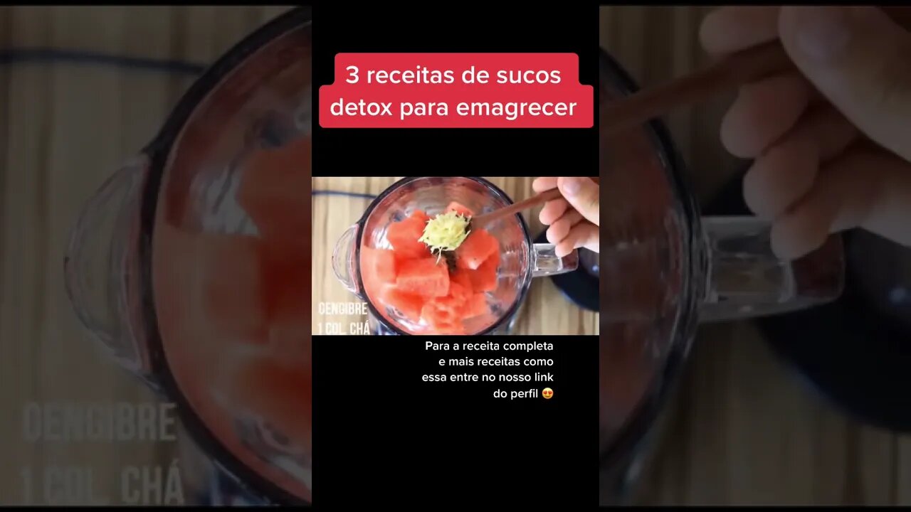 3 RECEITAS DE SUCOS DETOX PARA EMAGRECER... #Shorts