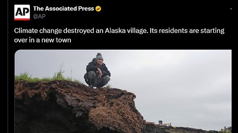 NATIVE ALASKAN TOWN MOVED BECAUSE EROSION MADE COMMUNITY UNLIVABLE