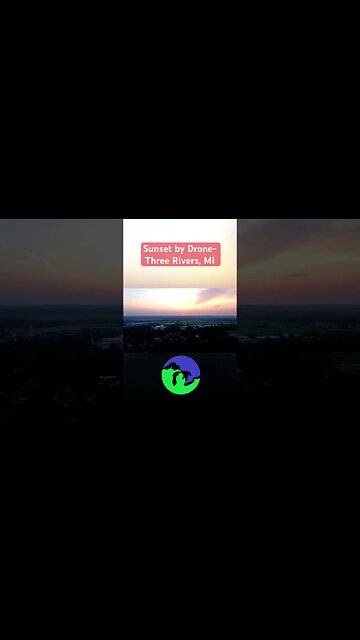 #sunset by #drone in Three Rivers, #michigan - #greatlakes #weather