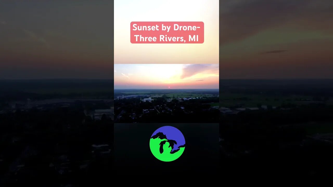 #sunset by #drone in Three Rivers, #michigan - #greatlakes #weather