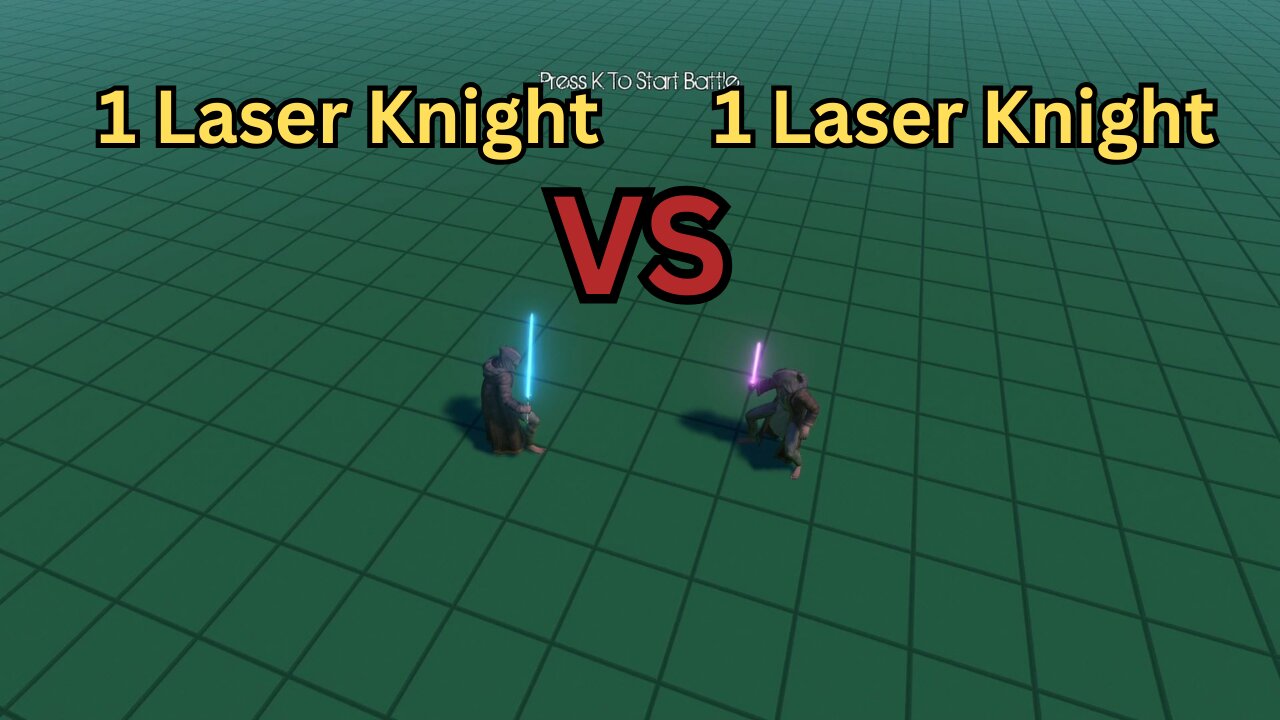 1 Laser Knight Versus 1 Laser Knight || Ultimate Epic Battle Simulator