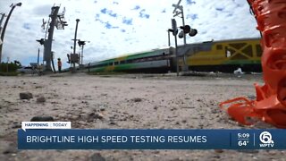 Brightline testing on Treasure Coast on Friday