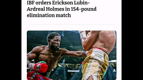 ERICKSON LUBIN VS ARDREAL HOLMES JR NEXT