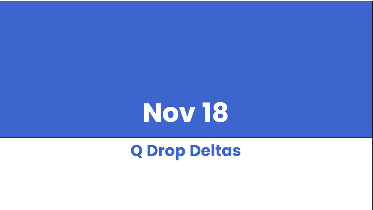 Q DROP DELTAS NOV 18